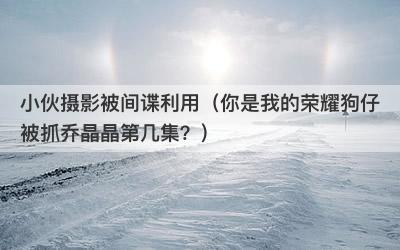 小伙摄影被间谍利用（你是我的荣耀狗仔被抓乔晶晶第几集？）